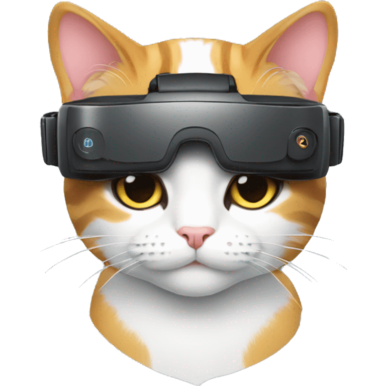 Cat with vr emoji