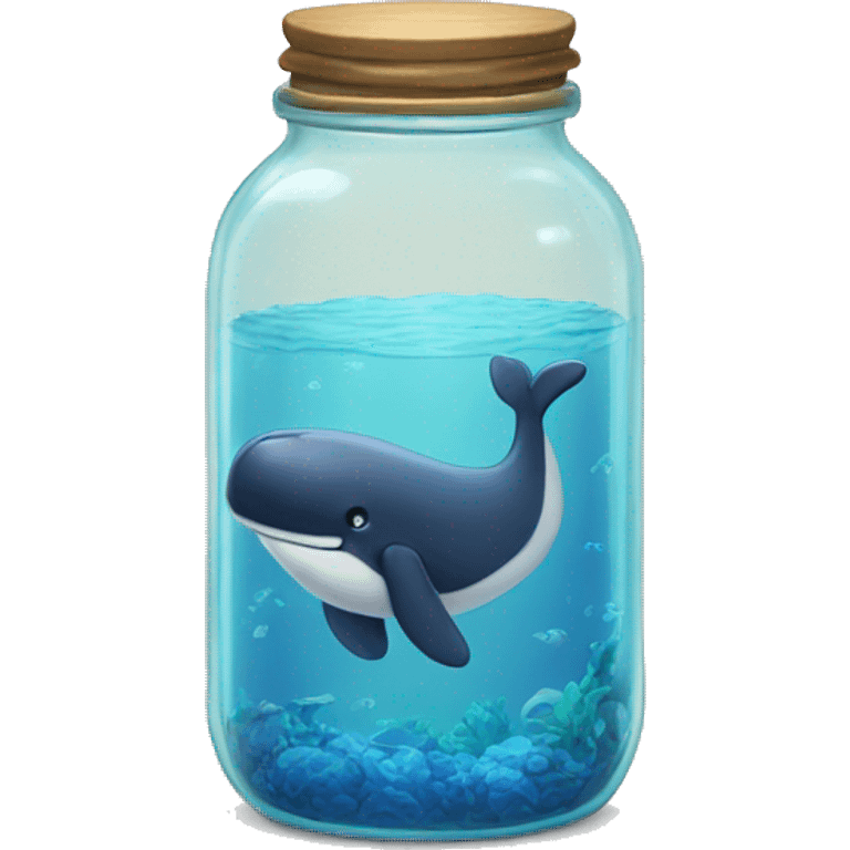 a whale in a jar emoji