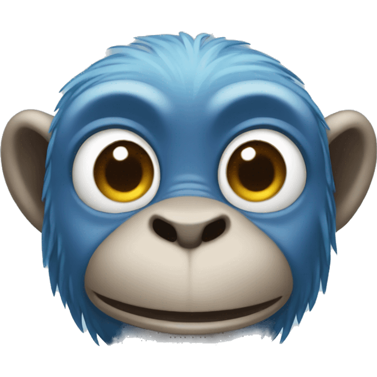 Blue monkey emoji