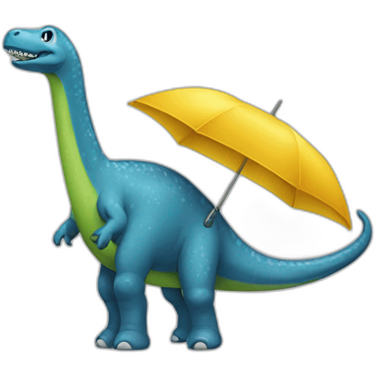 diplodocus in raincoat emoji