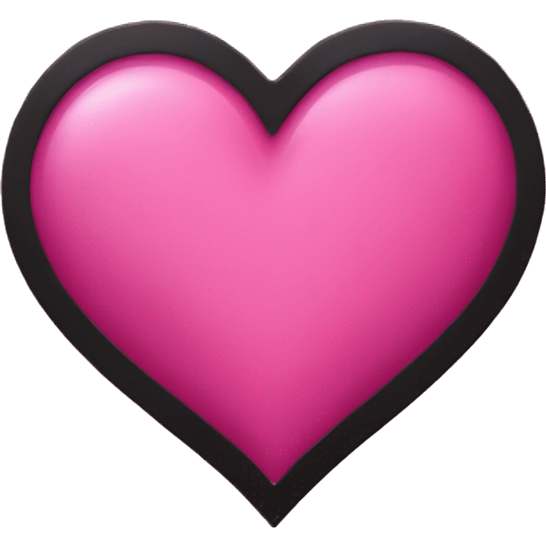 heart-deep-pink-and-black-color emoji