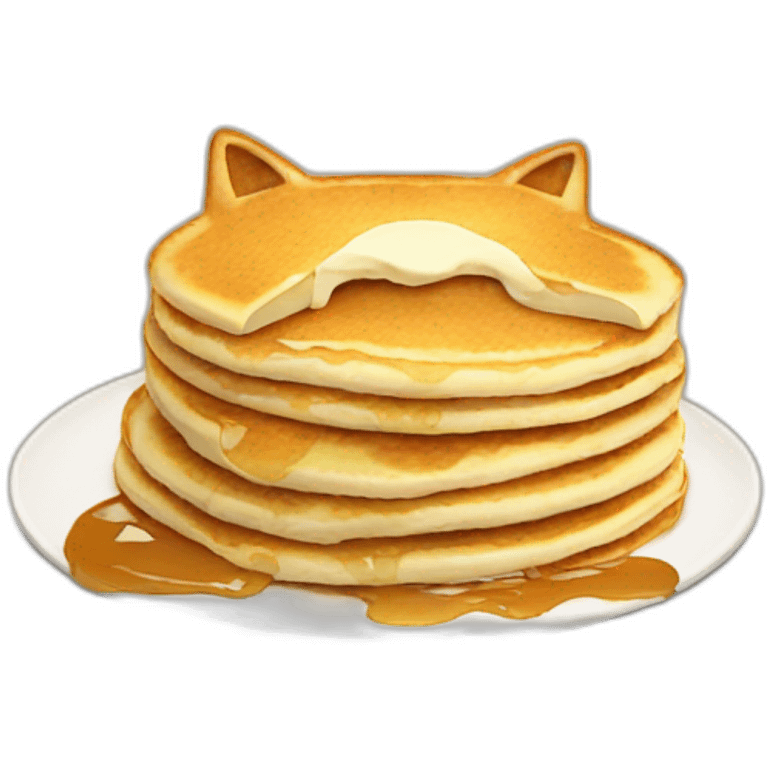 cat eat pancake emoji