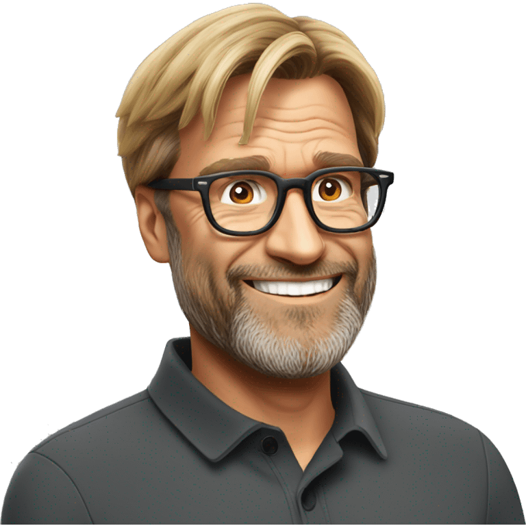 jurgen Klopp without glasses hug emoji