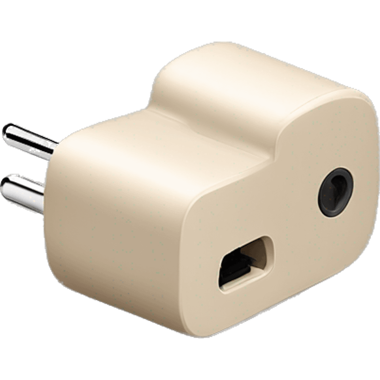 beige stereo adapter mini jack to big jack for headphones  emoji