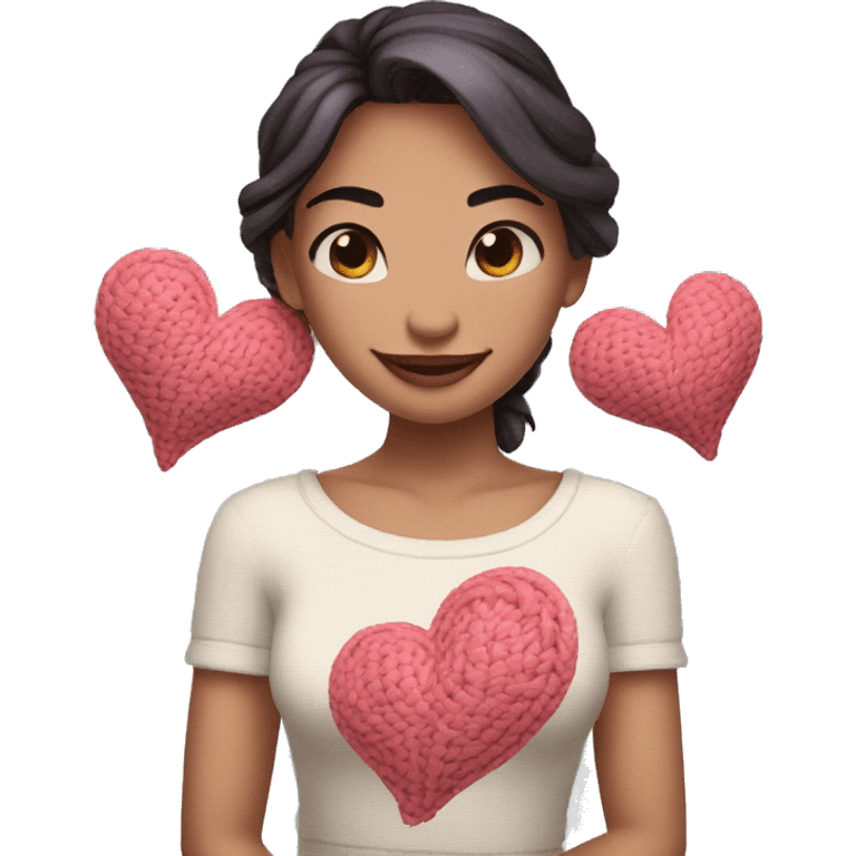 Crea Stitch con corazones celestes emoji