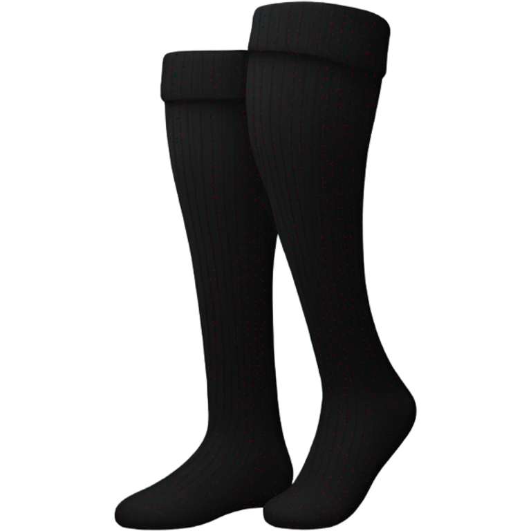  Plain Black  very long socks emoji