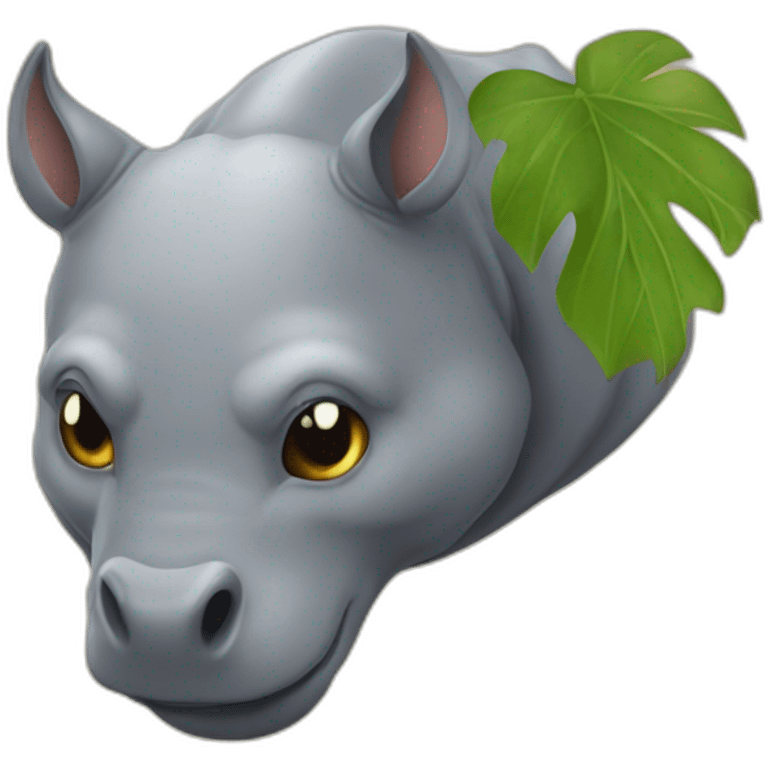 Chat sur rhinocéros emoji