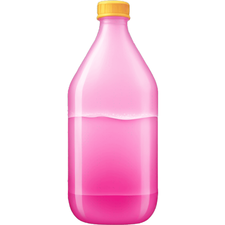 plastic bottle with crystaline pink liquid emoji