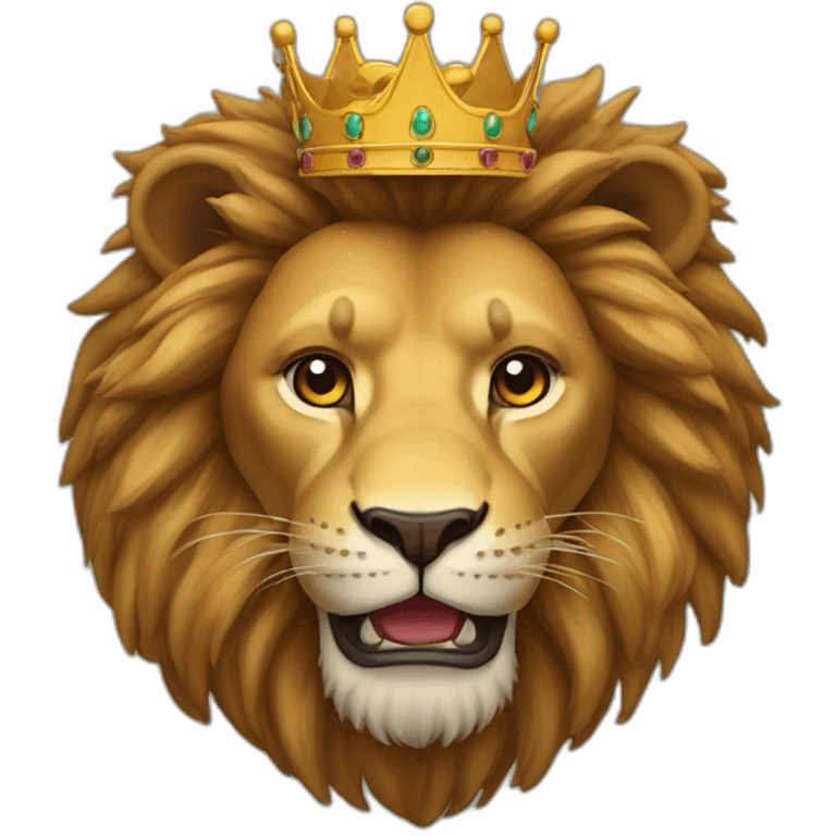 Lion avec une couronne emoji