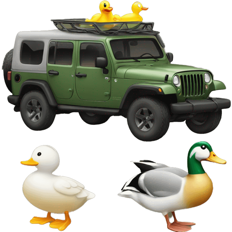 Jeep with duck emoji