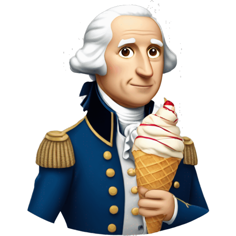 george washington eating ice cream emoji