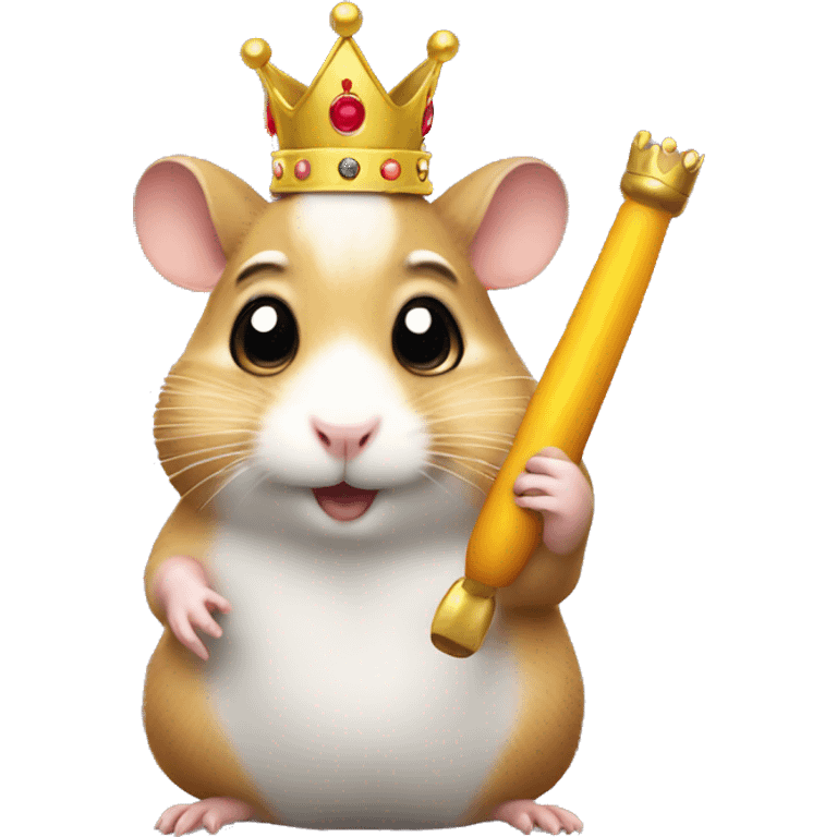 hamster in crown calls on the phone emoji