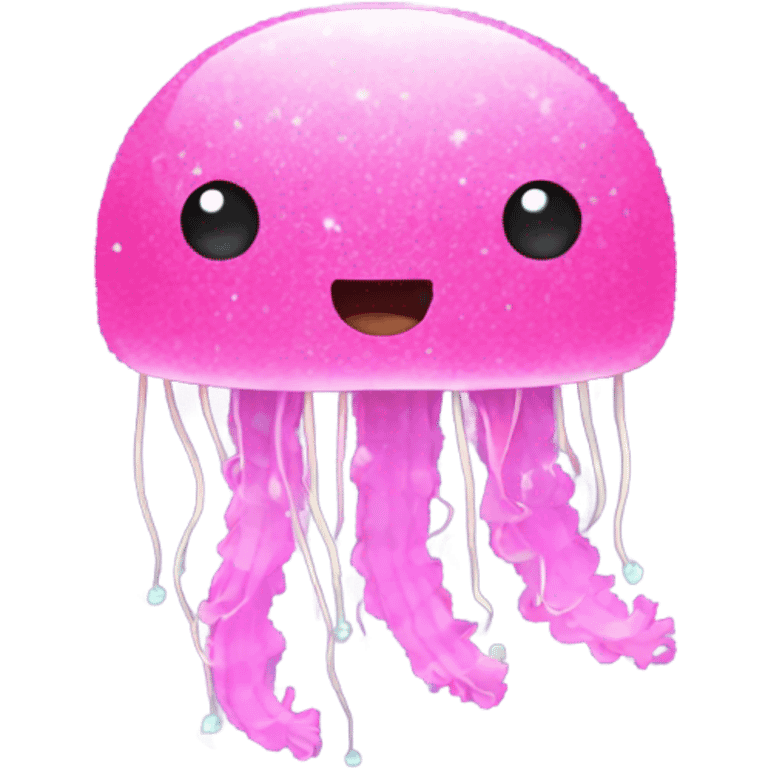 Pink jellyfish with glitter  emoji