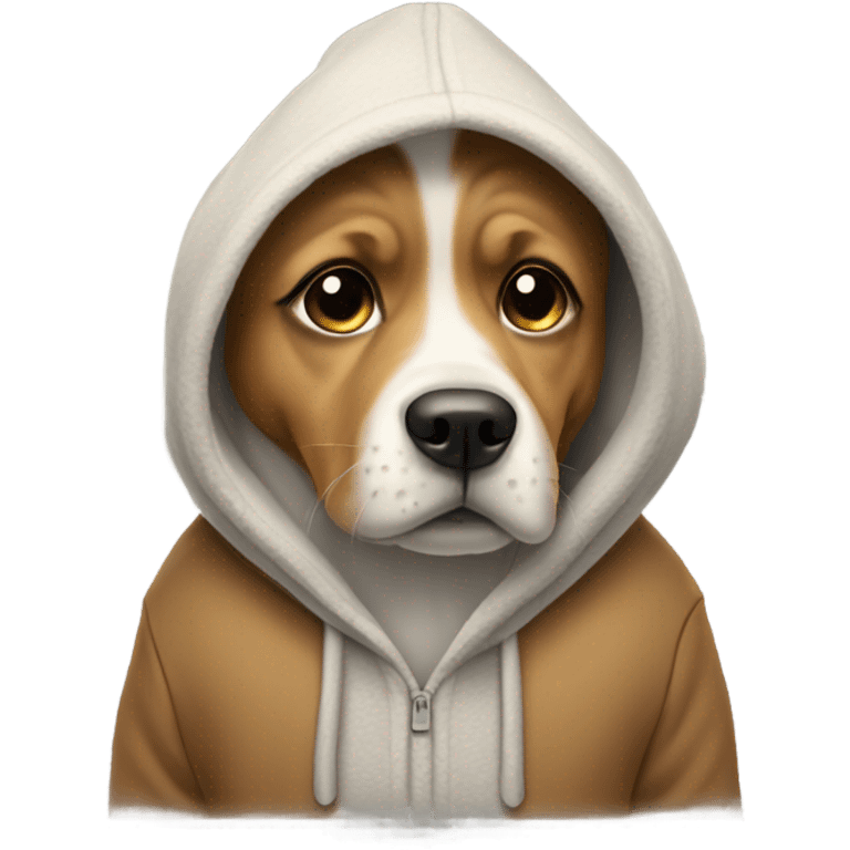 dog wearing hoodie emoji