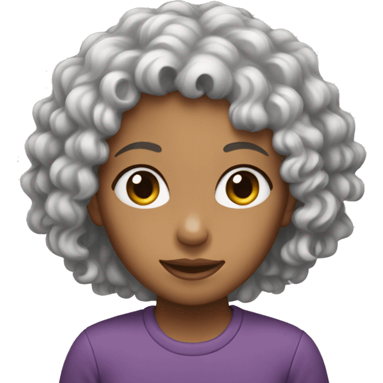 FEMALE CURLY HAIR SMALL EARS emoji