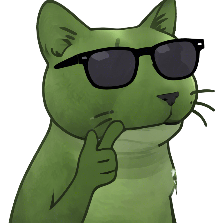 Cat with sunglasses emoji