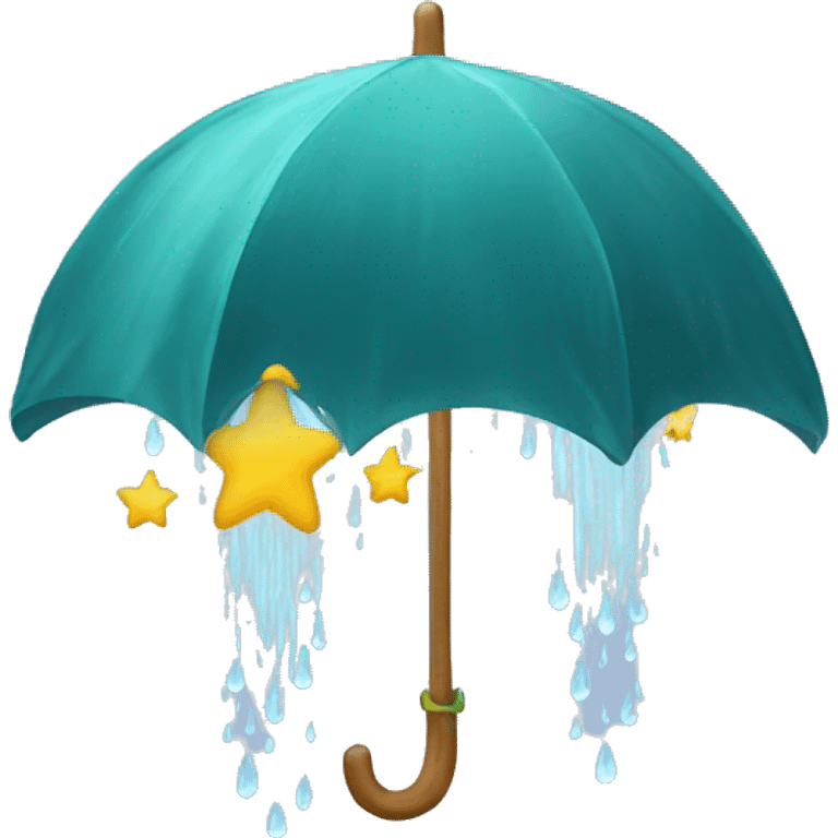 Estrella y lluvia emoji