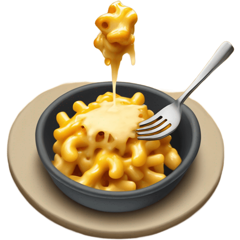 Baked Mac n cheese with cheese pull emoji