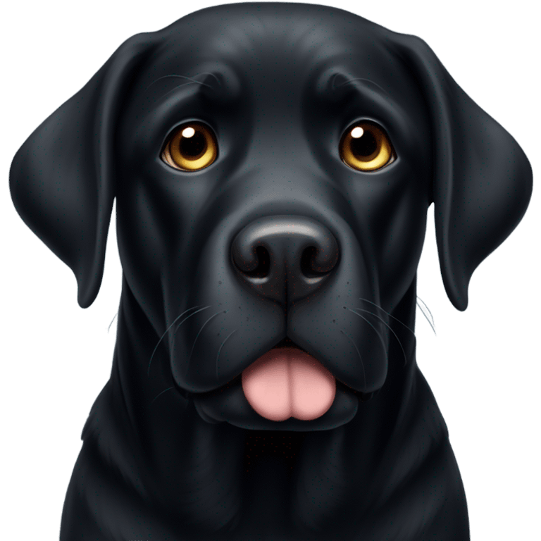 Sad puppy eyes black Labrador emoji