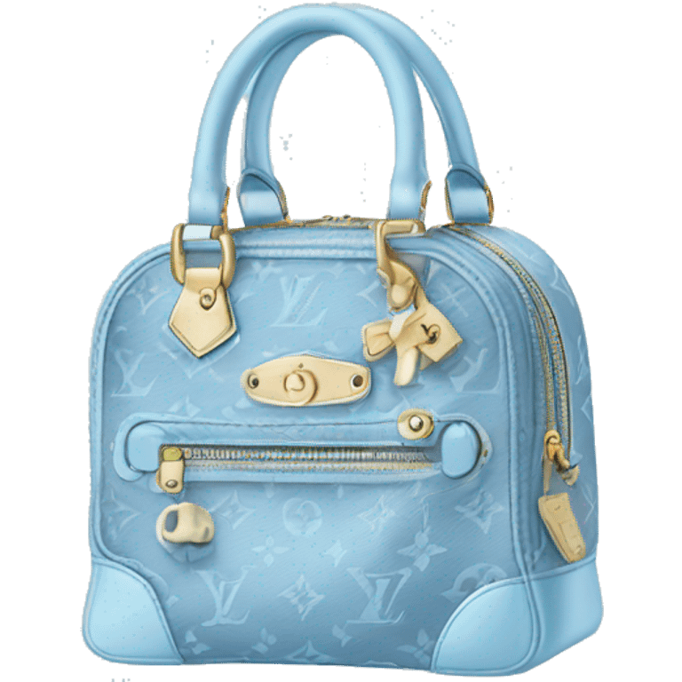 Baby blue Louis Vuitton bag emoji