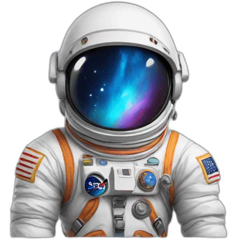 Colorful astronaut emoji