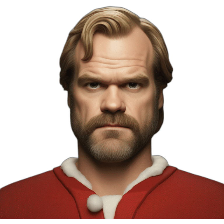 David Harbour as Santa Claus emoji