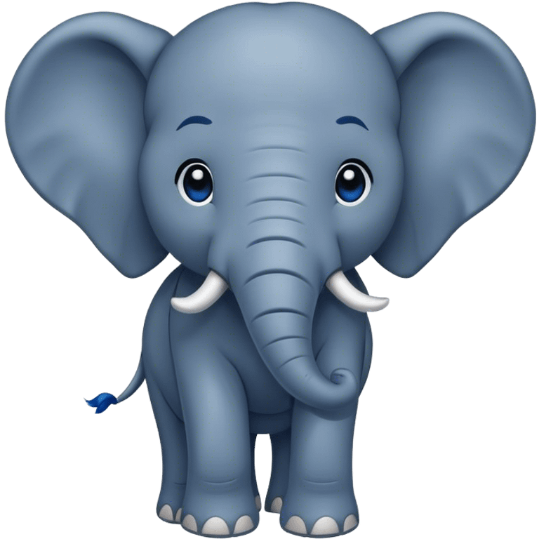 elephant with dark blue heart emoji