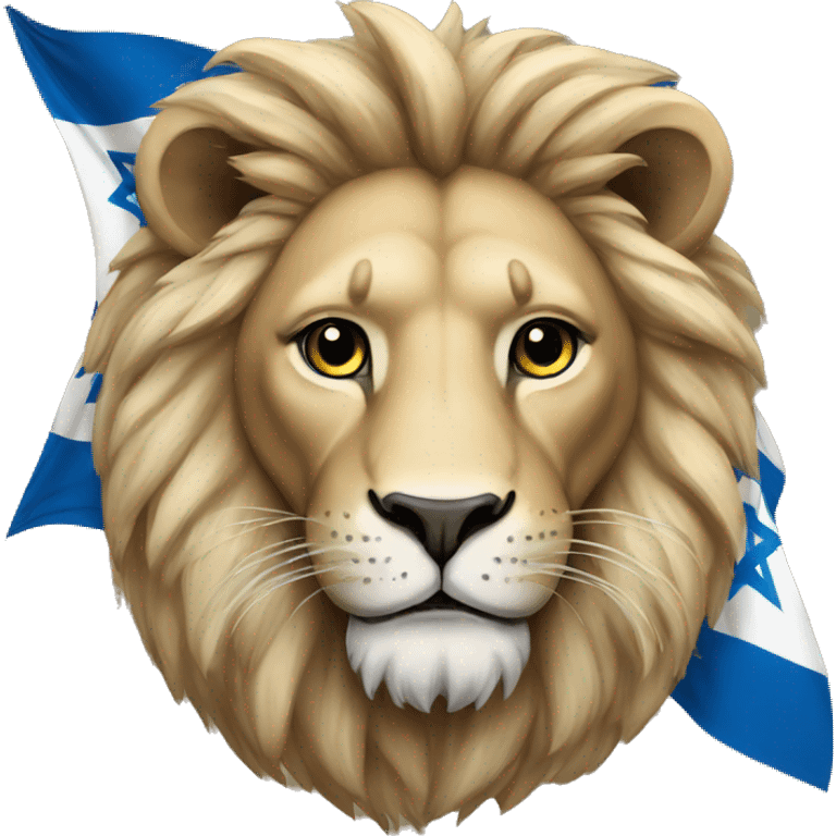 Lion with Israel flag emoji