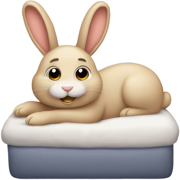 Bunny in bed emoji