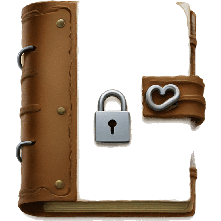 vintage diary with lock and key emoji