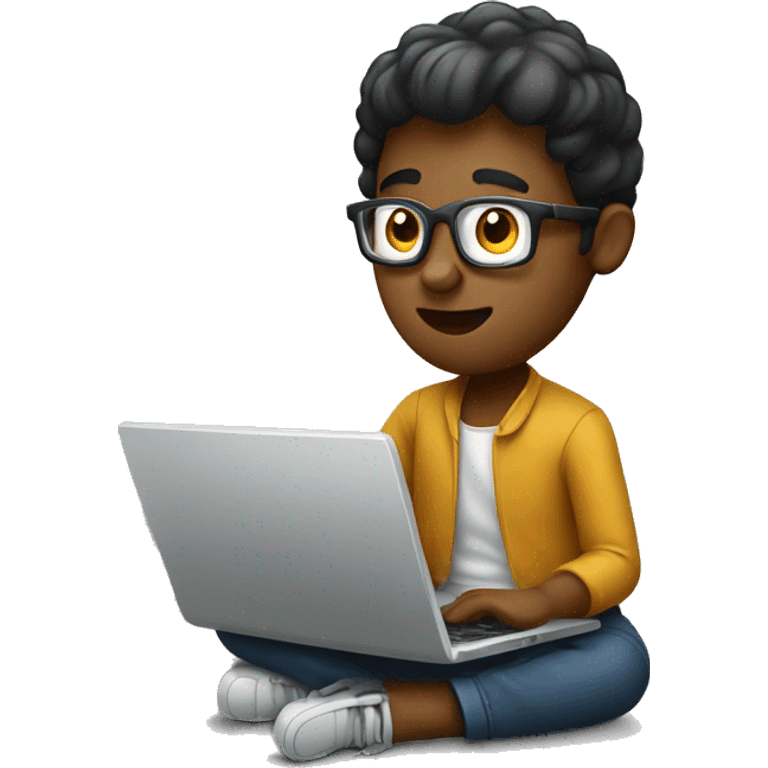 a graphic designer working on a laptop emoji