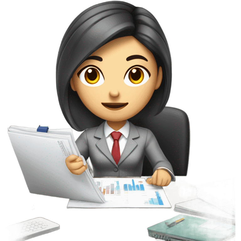 Asian female accountant emoji