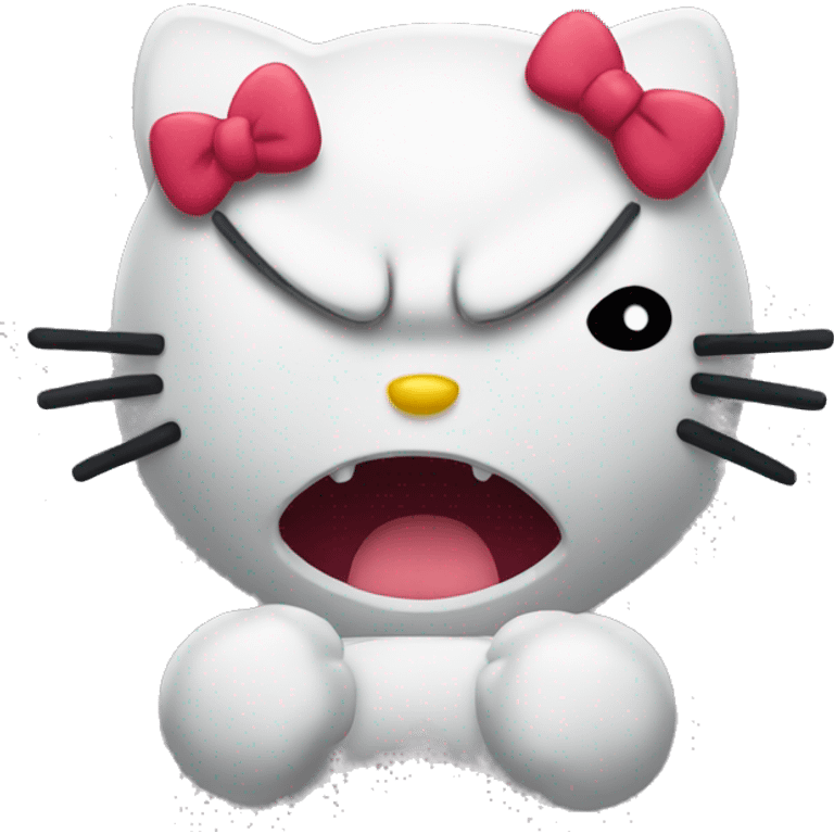 hello kitty angry face  emoji