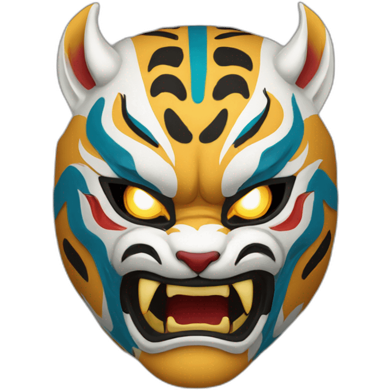 thunder tiger Japanese mask emoji