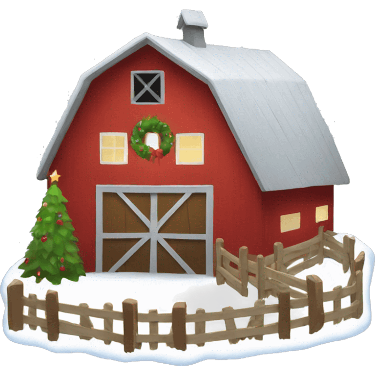 Christmas barn emoji