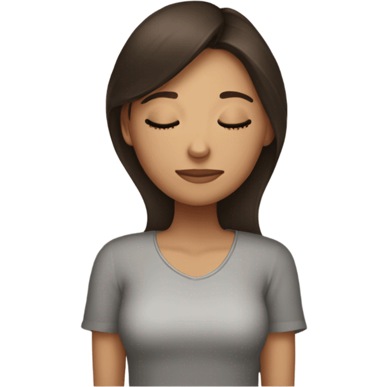 Brunette girl sleeping emoji