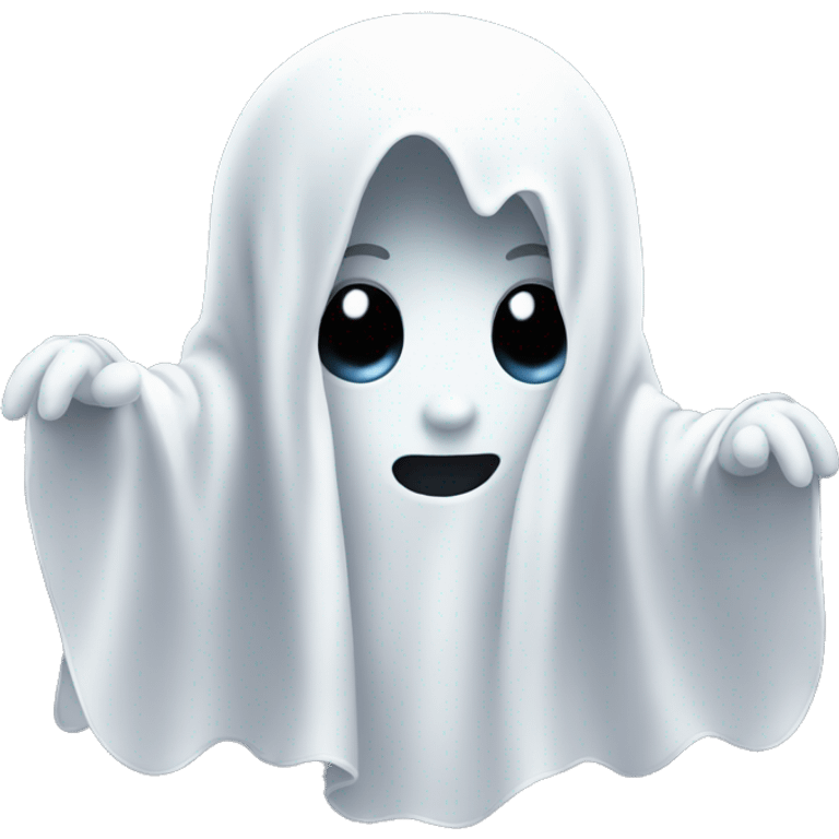 White ghost cute  emoji