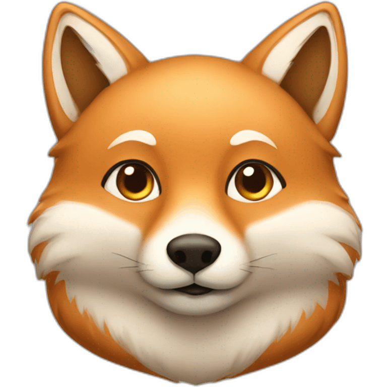 light brown fat fox emoji