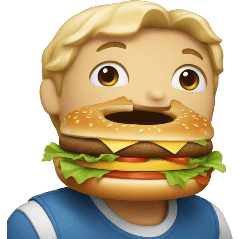 Eating hamburger  emoji