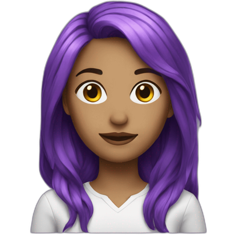 Quantum Women purple hair emoji