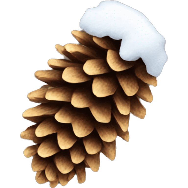 pine cone with snow on it  emoji