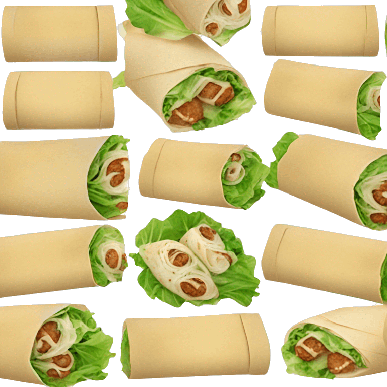 Caesar salad wrap food emoji