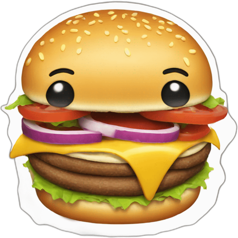 Person eating a burger emoji