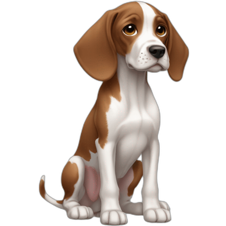 Portuguese Pointer puppy full-body emoji