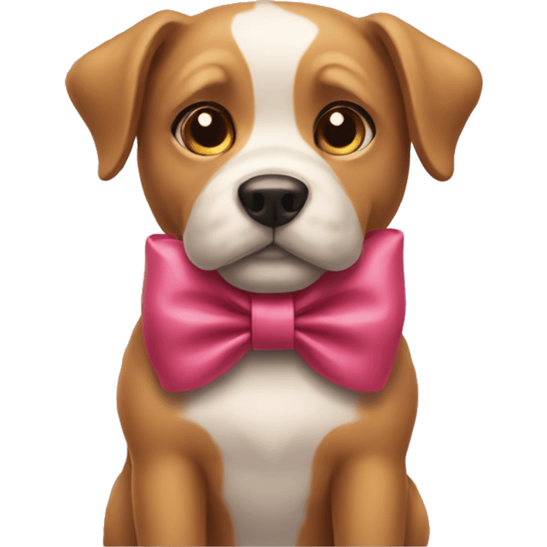 Dog with a bow  emoji