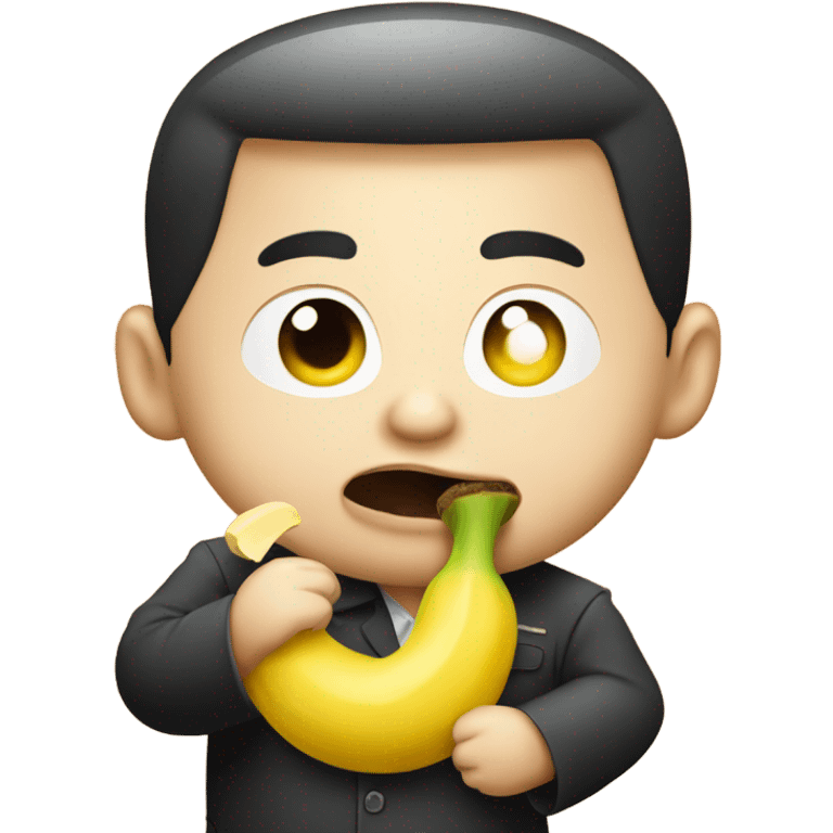 Kim jong un eating banana emoji