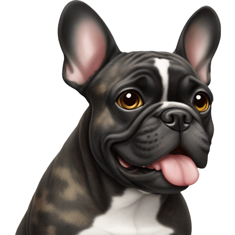 french bulldog, black brindle  emoji