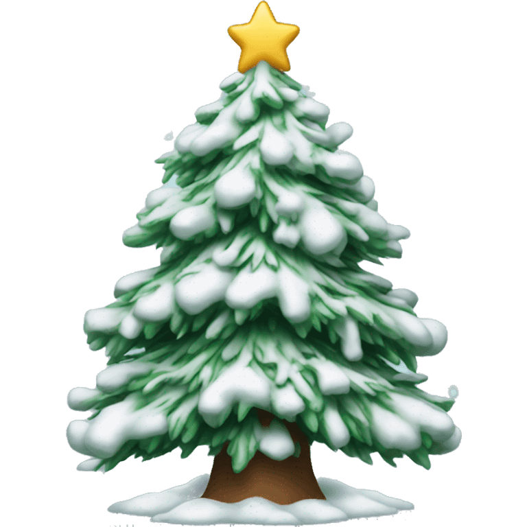 Snowy Christmas tree emoji