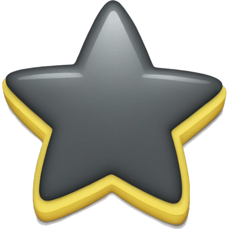 a star that is half yellow and the other half dark gray emoji