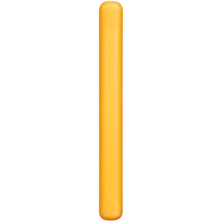 A single foam stick with caps on top and bottom, front view emoji